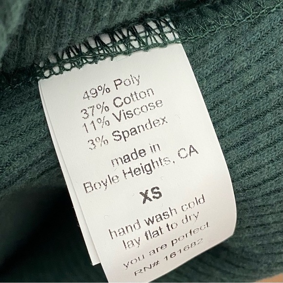 perfectwhitetee Brooke Cozy Triblend Ribbed Jogger Green - Picture 4 of 6